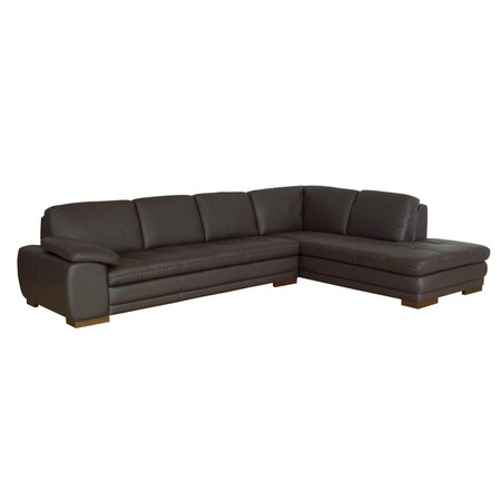 Baxton Studio Diana Dark Brown Sofa Chaise Sectional 23 2037 Zoro